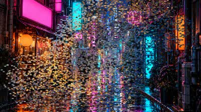 群れの途中の絵