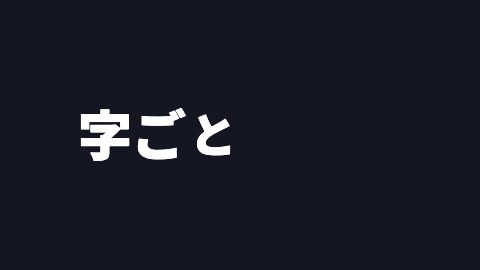字ごとの小窓の途中の絵