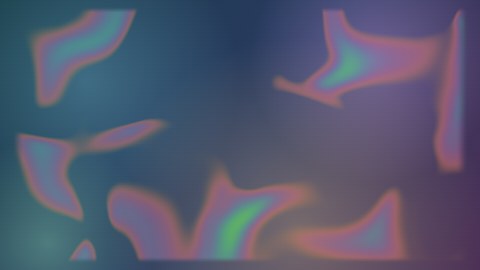 インクが滲む背景の途中の絵