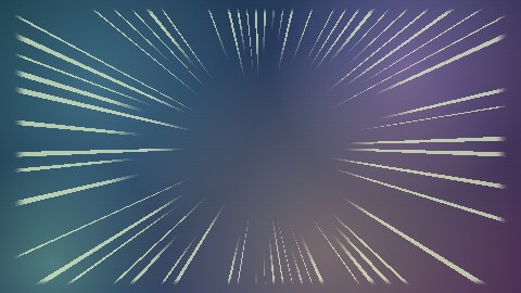 集中線の背景の途中の絵