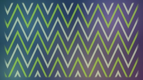 ジグザグの帯の背景の途中の絵