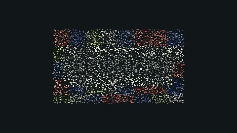 きらめく粒の途中の絵